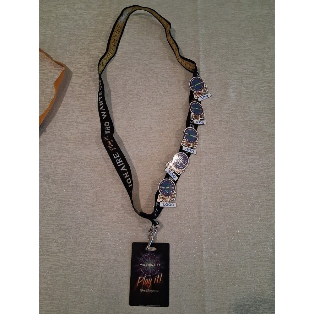 Disney World Who Wants To Be A Millionaire Play It Lanyard Pins Lot 100 200-1000